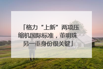 格力“上新”两项压缩机国际标准，董明珠另一重身份很关键