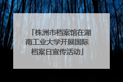 株洲市档案馆在湖南工业大学开展国际档案日宣传活动