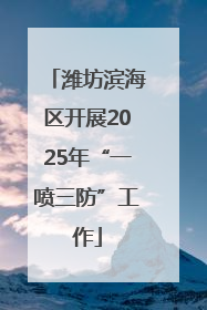 潍坊滨海区开展2025年“一喷三防”工作
