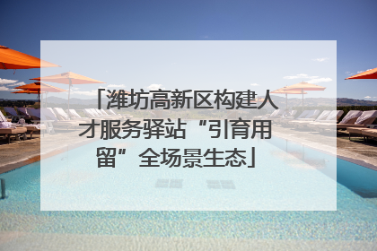 潍坊高新区构建人才服务驿站“引育用留”全场景生态