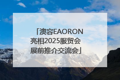 澳容EAORON亮相2025服贸会展前推介交流会