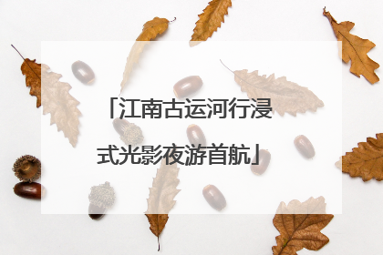 江南古运河行浸式光影夜游首航