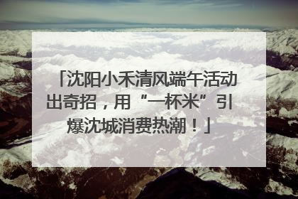 沈阳小禾清风端午活动出奇招，用“一杯米”引爆沈城消费热潮！