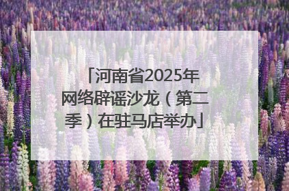 河南省2025年网络辟谣沙龙（第二季）在驻马店举办