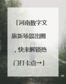 河南数字文旅新场景出圈，快来解锁热门打卡点→