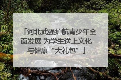河北武强护航青少年全面发展 为学生送上文化与健康“大礼包”