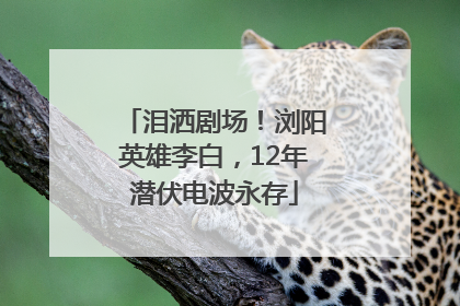 泪洒剧场！浏阳英雄李白，12年潜伏电波永存