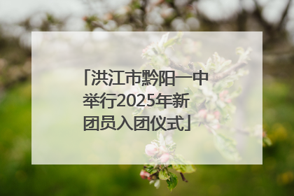 洪江市黔阳一中举行2025年新团员入团仪式