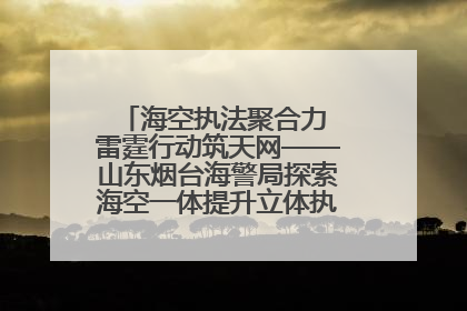 海空执法聚合力 雷霆行动筑天网——山东烟台海警局探索海空一体提升立体执法效能纪实