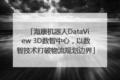 海康机器人DataView 3D数智中心，以数智技术打破物流规划边界