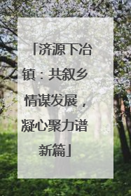 济源下冶镇：共叙乡情谋发展，凝心聚力谱新篇