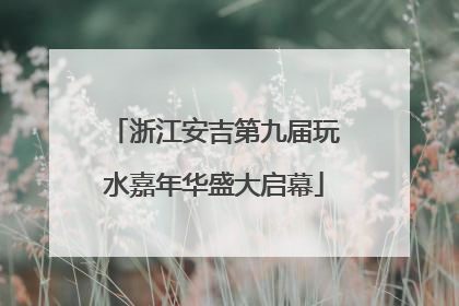 浙江安吉第九届玩水嘉年华盛大启幕