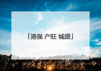 港强 产旺 城盛