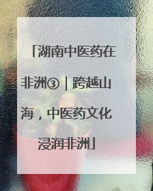湖南中医药在非洲③｜跨越山海，中医药文化浸润非洲