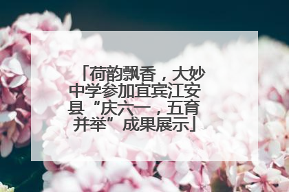 荷韵飘香，大妙中学参加宜宾江安县“庆六一，五育并举”成果展示