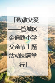 致敬父爱——管城区金盛路小学父亲节主题活动圆满举行