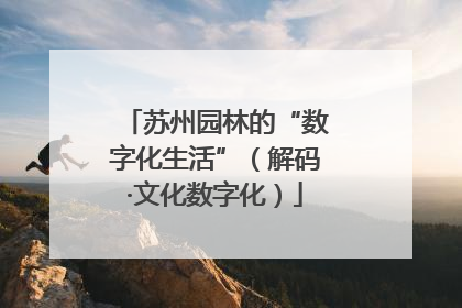 苏州园林的“数字化生活”（解码·文化数字化）