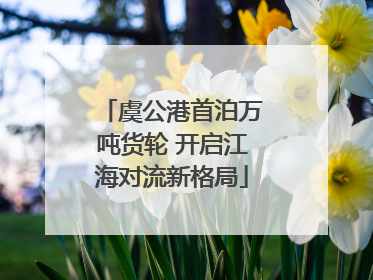 虞公港首泊万吨货轮 开启江海对流新格局