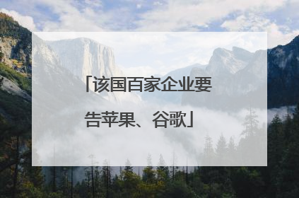 该国百家企业要告苹果、谷歌