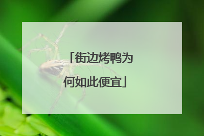 街边烤鸭为何如此便宜