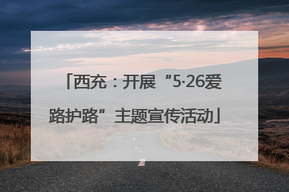 西充：开展“5·26爱路护路”主题宣传活动