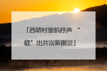 西塘村里机杼声 “缝”出共富新图景
