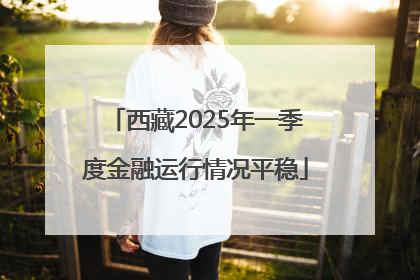 西藏2025年一季度金融运行情况平稳