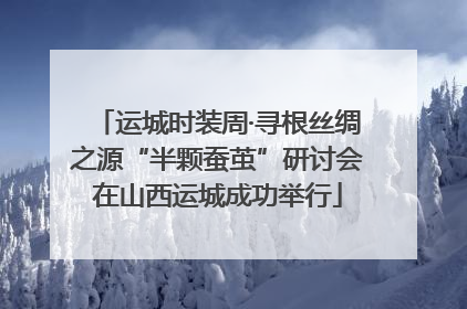 运城时装周·寻根丝绸之源“半颗蚕茧”研讨会在山西运城成功举行