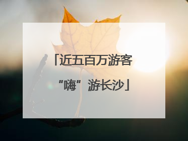 近五百万游客“嗨”游长沙