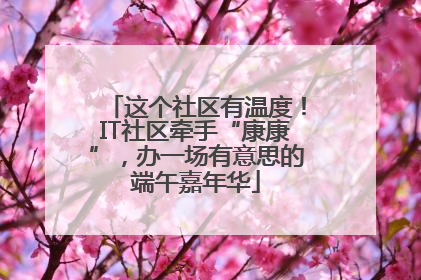 这个社区有温度！IT社区牵手“康康”，办一场有意思的端午嘉年华