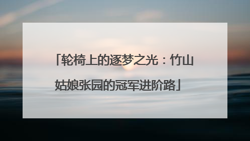 轮椅上的逐梦之光：竹山姑娘张园的冠军进阶路