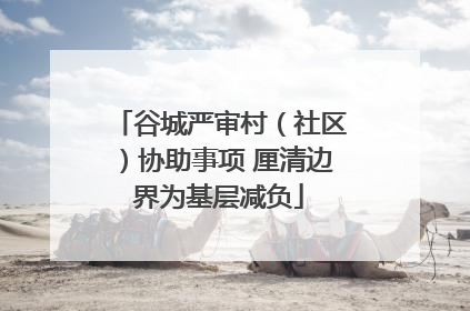谷城严审村（社区）协助事项 厘清边界为基层减负