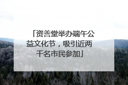 资善堂举办端午公益文化节，吸引近两千名市民参加