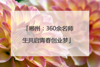 郴州：360余名师生共启青春创业梦