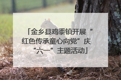 金乡县鸡黍镇开展“红色传承童心向党”庆“六一”主题活动