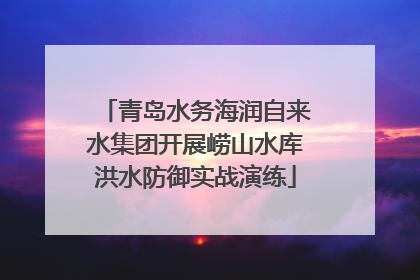 青岛水务海润自来水集团开展崂山水库洪水防御实战演练