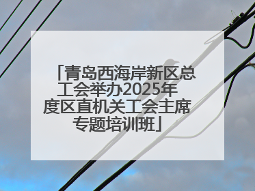 青岛西海岸新区总工会举办2025年度区直机关工会主席专题培训班
