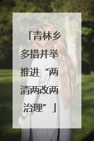 青林乡多措并举推进“两清两改两治理”