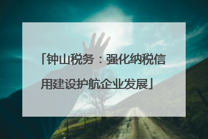 钟山税务：强化纳税信用建设护航企业发展