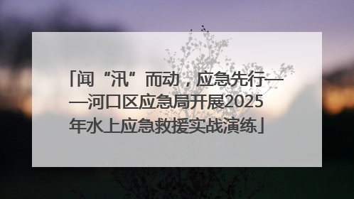 闻“汛”而动，应急先行——河口区应急局开展2025年水上应急救援实战演练