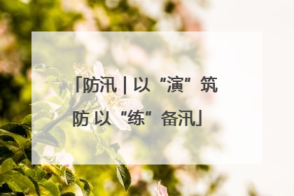 防汛｜以“演”筑防 以“练”备汛