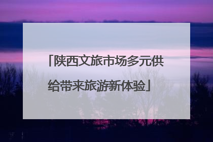 陕西文旅市场多元供给带来旅游新体验