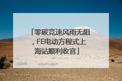 零碳竞速风雨无阻，FE电动方程式上海站顺利收官