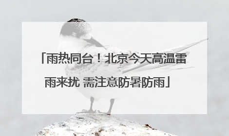 雨热同台！北京今天高温雷雨来扰 需注意防暑防雨