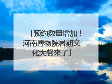 预约数量增加！河南博物院暑期文化大餐来了