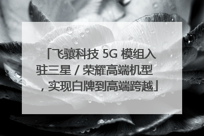飞骧科技 5G 模组入驻三星 / 荣耀高端机型，实现白牌到高端跨越