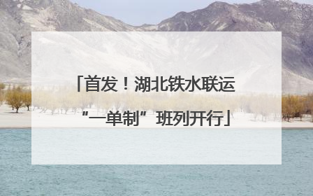 首发！湖北铁水联运“一单制”班列开行
