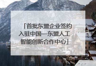 首批东盟企业签约入驻中国—东盟人工智能创新合作中心