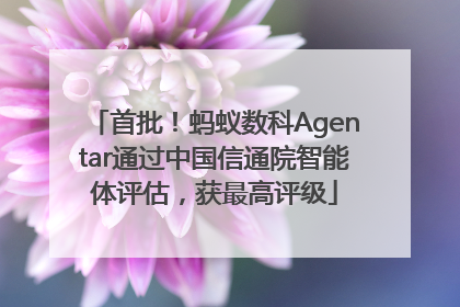首批！蚂蚁数科Agentar通过中国信通院智能体评估，获最高评级