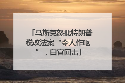 马斯克怒批特朗普税改法案“令人作呕”，白宫回击